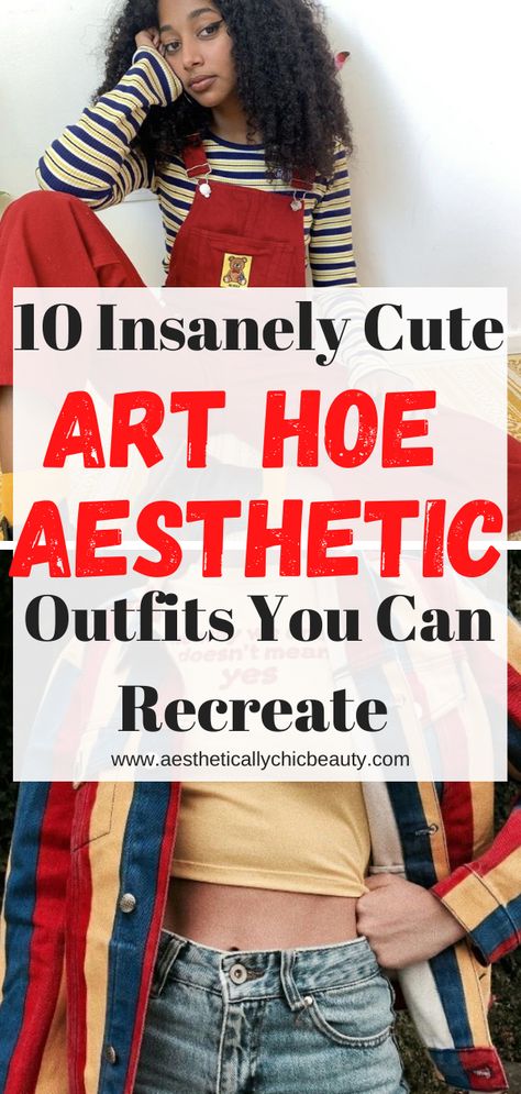 These 10 Art Hoe aesthetic outfits can really help develop your style. It is not really hard to achieve, however, if your wardrobe is full of skinny jeans and white tank tops you might be far from your goal. Hopefully, these tips can help you out! #arthoe#aesthetic#outfit#fashion#aestheticfashion#arthoeaesthetic#style#clothing#art#teens Outfits, Teen Fashion, Tank Tops, Skinny, Tops, Art, Jeans, Aesthetic Clothes, Artist Aesthetic Outfit