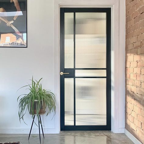 We've seen beautiful reeded glass hit the interiors market in a big way recently, so we couldn't believe this stunning DIY reeded glass door upcycle Windows, Window Films, Tumble Dryer, Internal Doors, Glass Doors Interior, Window Film Privacy, Glass Door, Reeded Glass, Window Film