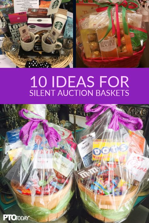 New ideas for your upcoming silent auction! Crafts, Silent Auction Gift Basket Ideas, Auction Gift Basket Ideas, Auction Basket Themes, Diy Gift Baskets, Raffle Gift Basket Ideas, Auction Basket, School Auction Baskets, Creative Gift Baskets