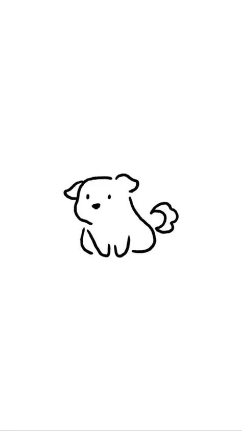 Drawing Pets Dog Drawing Easy, Dog Drawing Simple, Cute Small Drawings, Animal Doodles, Small Drawings, Doodle Dog, Cute Doodles Drawings, Easy Doodles Drawings, Easy Doodle Art