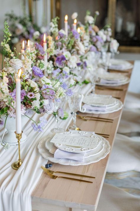 Purple Centerpieces, Sage Wedding, Light Purple Wedding, Lavendar Wedding, Lavender Wedding Decorations, Lavender Wedding Theme, Spring Wedding, Lavender Wedding, Purple And Gold Wedding