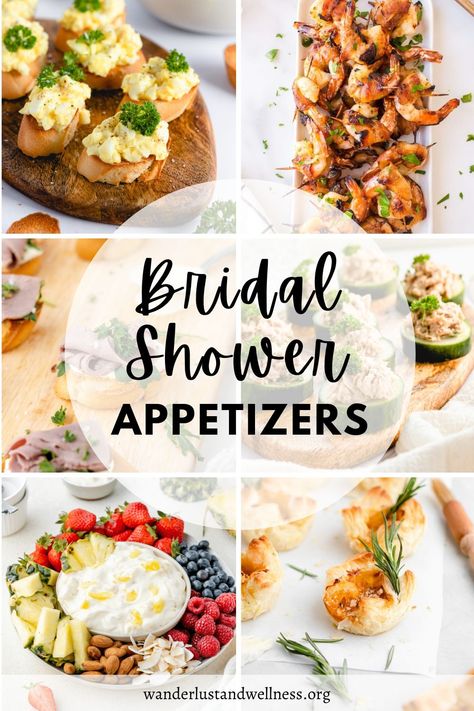 Hosting a bridal shower can be both exciting and overwhelming, especially when it comes to deciding on the menu. Appetizers are a great way to satisfy your guests' taste buds without filling them up before the main course. And with so many delicious options to choose from, it can be difficult to narrow down the choices. That's why we've put together this collection of the best bridal shower appetizers to help you plan the perfect menu for your event! Engagements, Bridal Shower Food Ideas Lunch, Bridal Shower Food Brunch, Bridal Shower Food Menu, Bridal Shower Appetizers, Wedding Shower Appetizer, Bridal Shower Luncheon, Bridal Shower Food Table, Bridal Shower Brunch Menu
