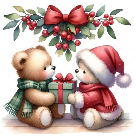 Natal, December, Jul, Noel, Teddy Bear, Weihnachten, Dieren, Resim, Kerst
