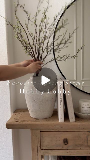 Evelyn Hernandez on Instagram: "My absolute favorite spring stems from Hobby Lobby! They are a perfect way to start transitioning into Spring 🤍 Always make sure to go on the week they have their florals for 40% off! SKU #: Curly Leaf Stem-6649131 Cosmo Stem-2016343 Peach Blossom Stem-327916 #HobbyLobbyFinds #hobbylobbyspring #hobbylobbydeals #springdecor #springdecorfinds #neutralspringdecor #ltk #ltkhome #springstyling #whatiboughtvshowistyledit #studiomcgeestyle #homedesign #ighome" Instagram, Hobby Lobby, Floral Arrangements, Floral, Home Décor, Spring Decor, Peach Blossoms, Flower Arrangements, Home Decor