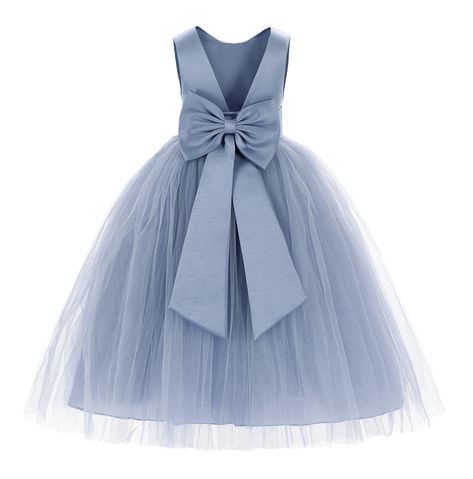 PRICES MAY VARY. Tulle; Satin Polyester Button closure Hand Wash Only Please look at OUR SIZE CHART in the photos for accurate measurement. Material: Soft Satin / Tulle This gorgeous flower girl dress features a open back satin bodice with elegant tulle skirt. The waistline is delicately decorated with a removable satin tiebow. The elegant tulle skirt has 6 layers, top 3 layers are made of tulle. 4th is layer of soft satin, 5th layer is a netting attached to the 6th layer for additional fullness Pageant Dresses, Girls Dresses, Pageant Gowns, Junior Bridesmaid, Flower Girl Dresses Tulle, Flower Girl Dress Lace, Satin Flower Girl Dress, Tulle Flower Girl