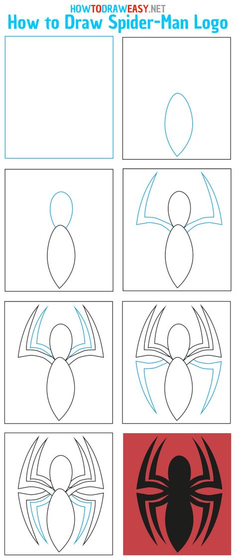 How to Draw Spiderman logo Step by Step #Spiderman #Spider #SpiderTattoo #SpiderLogo #EasySpidermanlogo #SpidermanLogoDrawing #HowtoDrawtheSpiderManLogo #LogoDrawing #SpiderManSymbol #SpiderSymbol #Marvel #Comics #ComicBook #EasyDrawings Marvel, Marvel Comics, Spiderman Craft, Spiderman Drawing, How To Draw Spiderman, Spiderman Art Sketch, Spiderman Painting, Spiderman Art, Spiderman Canvas