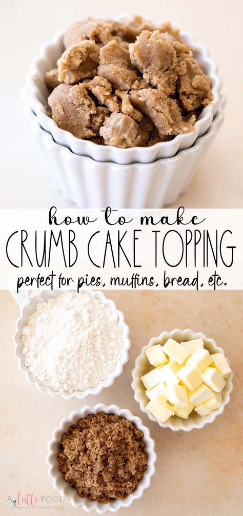 Dessert, Doughnut, Ideas, Crumb Topping For Muffins, Crumb Topping For Pie, Crumb Cake Topping Recipe, Crumb Cake Topping, Crumb Topping, Crumb Cake Recipe