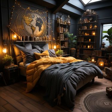 Music inspired bedroom