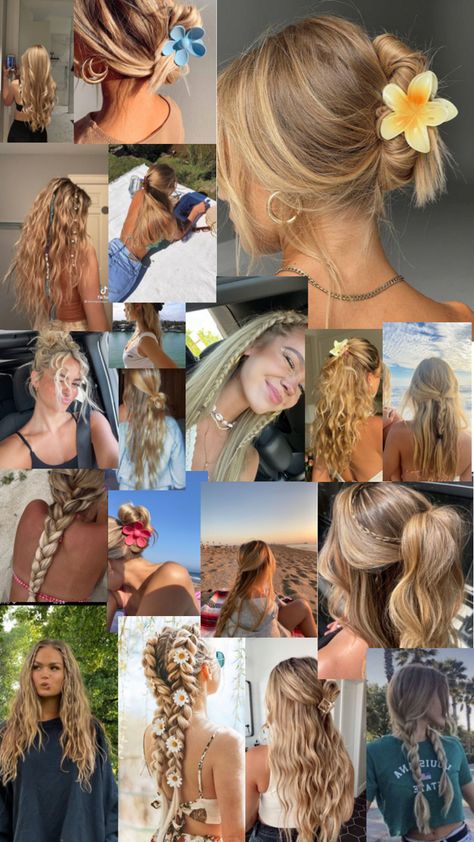 Girl Hairstyles, Easy Hairstyles For Long Hair, Curly Updo Hairstyles, Cute Hairstyles, Pretty Hairstyles, Beach Hairstyles For Long Hair, Hairstyles For Layered Hair, Preppy Hairstyles, Beach Hairstyles Medium