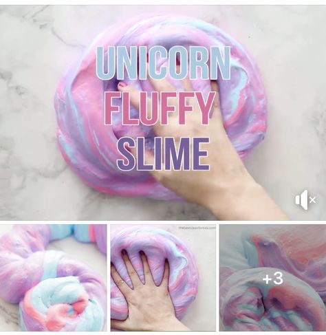 🦄 unicorn fluffy slime recipe  |  great fun for kids (made by an adult) Toys, Crochet, Bugs And Insects, Fluffy Slime Ingredients, Slime, Slime Ingredients, Slime Recipe, Fluffy Slime Recipe, Making Fluffy Slime