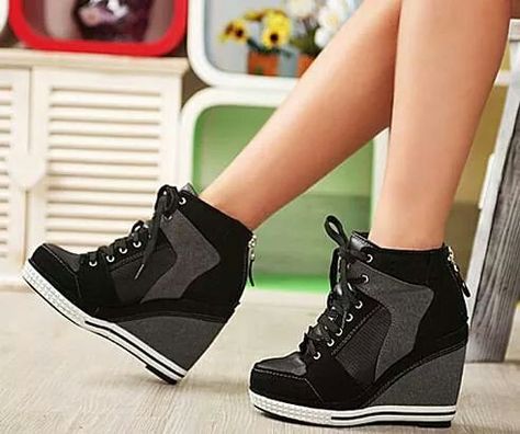 Sneaker heels? Casual, Clothing, Stilettos, Outfits, Clothes, Women's Shoes, Pumps, Heels & Wedges, Outfit