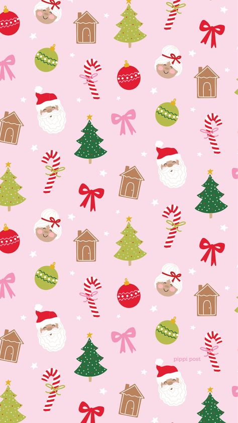 Spice up your life with free wallpapers from pippi post! Find gorgeous phone backgrounds, happy quotes, and hand lettering to make your day brighter. Follow us for more free wallpapers! Pink Christmas, Natal, Christmas, Cute Christmas Wallpaper, Papier, Merry, Cute Christmas Backgrounds, Noel, Jul