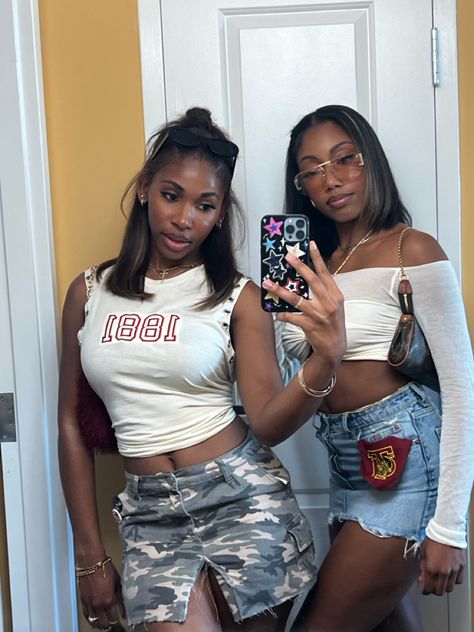 Game day outfits. HBCU Game day outfits. Camouflage skirt with muscle cropped top. College Outfits, Instagram, Fitness, Outfits, Hbcu Outfits, Gameday Outfit, College Game Days, Darty Szn Outfits College, Gameday