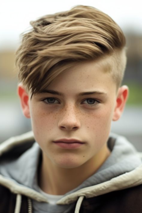 If you’re looking for an edgy appearance that sets you apart from the crowd consider going for an asymmetrical undercut as a teenage boy. The asymmetry adds a touch while incorporating a high fade provides definition to your overall style. Click here to check out more best teenage boy haircuts this year. Boys Fade Haircut, Cool Boys Haircuts, Boy Hair Cuts, Boys Undercut, Boy Haircuts Short, Boy Haircuts Long, Boy Haircuts, Kid Boy Haircuts, Boy Hair