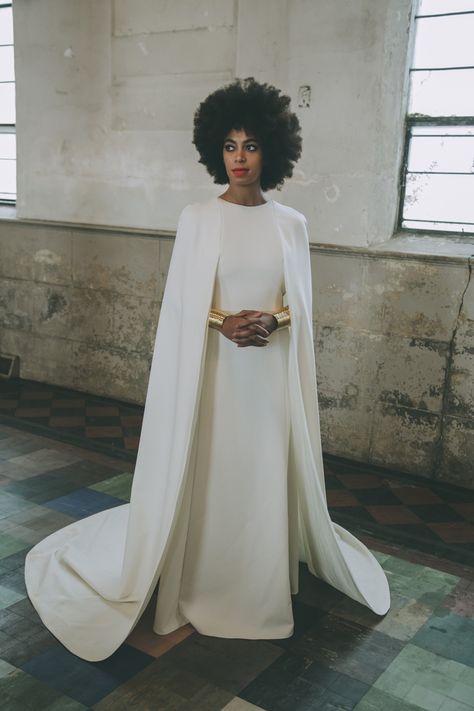 Solange Knowles wears Kenzo wedding dress in official wedding portrait by Rog Walker. Photo via Vogue. Bridal Style, Bride, Robe, Costume, Bridal, Wedding Looks, Celebrity Weddings, Hochzeit, Wedding Styles