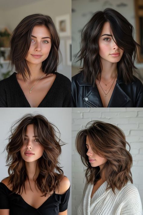 Reimagine your style with the top 15 haircuts for women in 2024. These trendy cuts are perfect for a bold new look that's sure to turn heads. Balayage, Medium Length Hair Cuts, Trending Haircuts For Women, Haircuts For Medium Hair, Medium Length Hair With Layers, Medium Length Hair Styles, Medium Hair Cuts, Medium Brunette Hair, Medium Hair Styles
