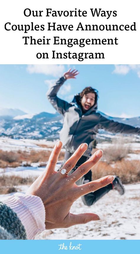Our Favorite Ways Couples Have Announced Their Engagement on Instagram Engagements, Instagram, Roman, Engagement Photos, Engagement Announcement Photos, Engagement Announcement Pictures, Proposal Announcement, Engagement Announcement Quotes, Engagement Announcement Funny