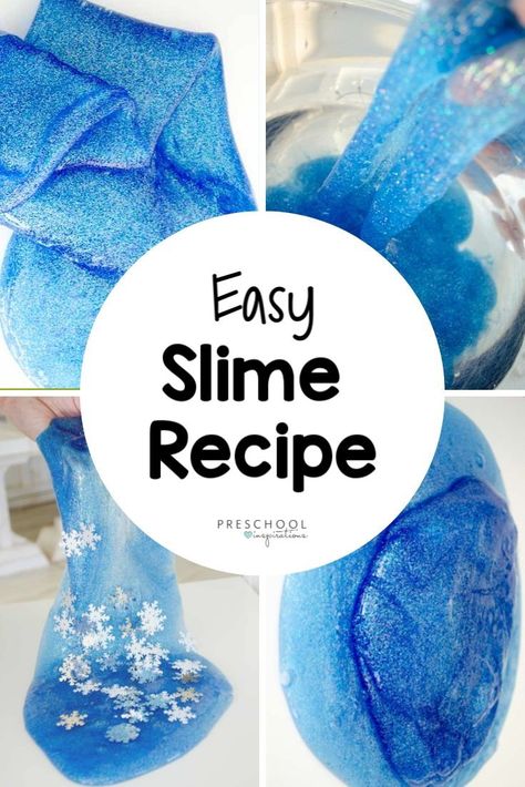 Make PERFECT slime - the first time! - with this easy slime recipe! Includes a slime recipe with borax, one with contact solution, and lots of tips and tricks for how to make slime. #preschoolinspirations #preschool #slime #diyslime #slimerecipe #kidsactivities Toys, Diy Slime Recipe, Making Slime With Borax, Slime For Kids, Homemade Slime, How To Make Slime, Diy Slime, Slime Preschool, Easy Slime Recipe