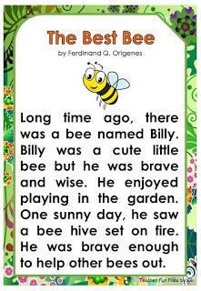 Teacher Fun Files: English Reading Passages about Animals Pre K, Kinder, English Poems For Kids, English Stories For Kids, English Lessons For Kids, English Words, Learning English For Kids, Engel, Short Stories For Kids