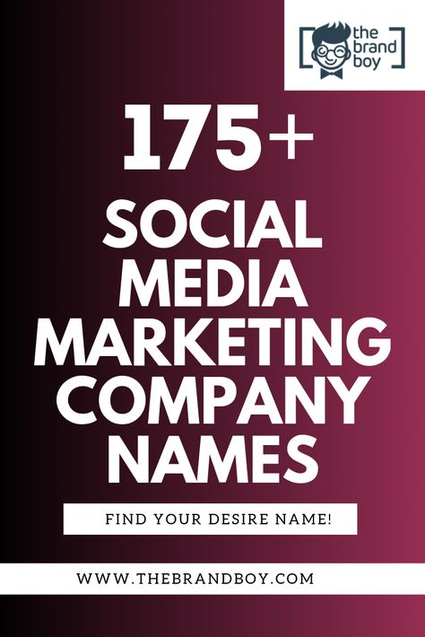 Here is the list of Catchy Social Media Marketing Company Names idea for your next Startup Logos, Inspiration, Instagram, Catchy Company Names, Social Media Marketing Companies, Social Media Marketing Agency, Catchy Business Name Ideas, Social Media Marketing Blog, Social Media Marketing Business