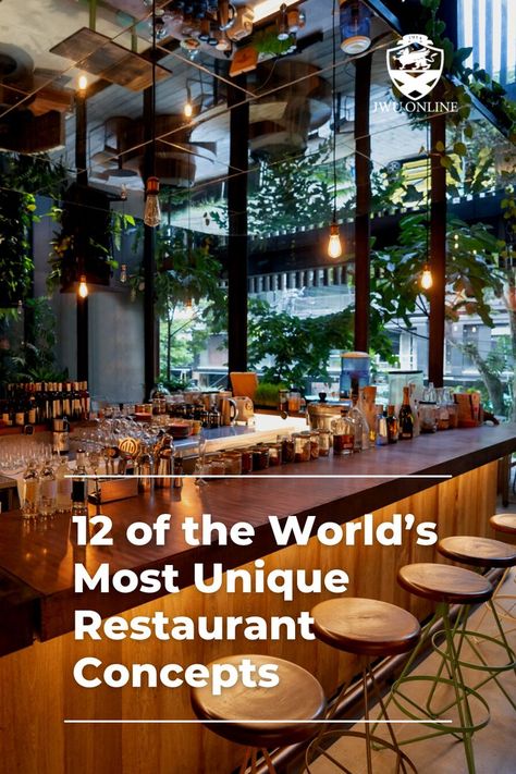 Along with great food, a unique restaurant concept can help any restaurant stand out. Check out some of the most unique restaurant concepts around the globe. #food #travel #restaurants #culinary Restaurants, Restaurant Bar, Restaurant Ideas, Restaurant Design Concepts, Restaurant Design Inspiration, Restaurant Design, Restaurant Interior Design Creative, Cafe Bar Design, Cool Restaurant Design