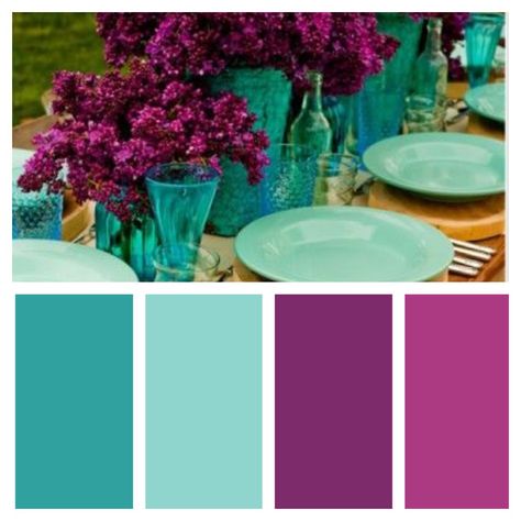 Colour Schemes, Turquoise, Boho, Plum Color Palette, Teal Color Palette, Blue And Purple, Plum Color Palettes, Turquoise Color Palette, Orange Color Palettes