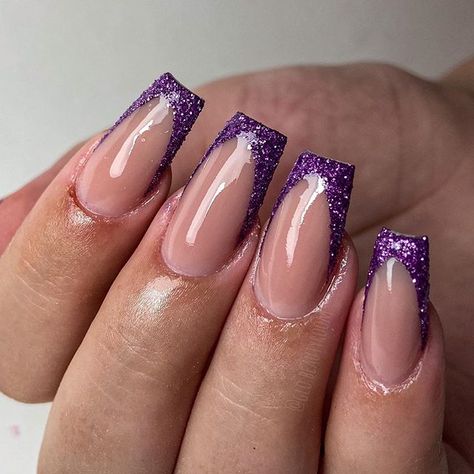 #nailsofinstagram hashtag on Instagram • Photos and Videos Glitter, Lilac Nails, Purple Gel Nails, French Tip Gel Nails, Gem Nails, Nails Only, Trendy Nails, Pink Acrylic Nails, Purple Acrylic Nails