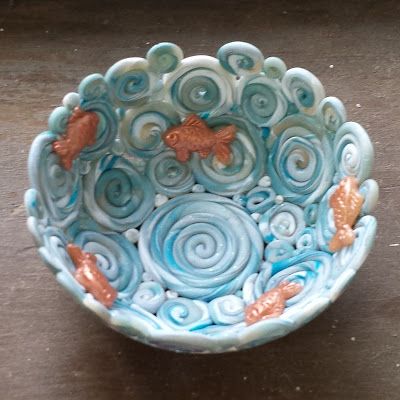 Fimo, Clay Crafts, Clay Bowl, Polymer Clay Crafts, Pottery Crafts, Clay Pottery, Clay Diy Projects, Coil Pottery, Clay Ceramics