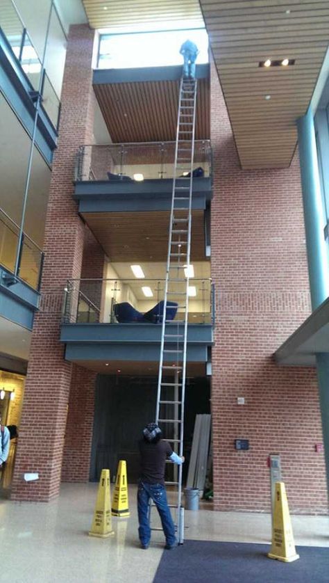 #fails, One Job, Humour, Workplace Safety, Safety Fail, Workplace, Safety, Safety First, Ladder