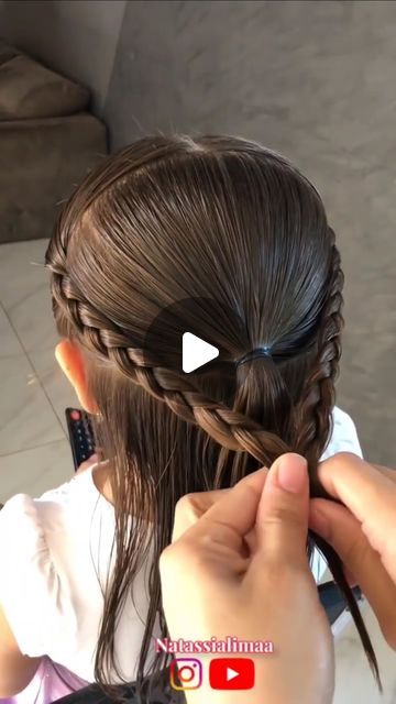 Braids For Kids, Easy Hairstyles For Kids, Kids Braided Hairstyles, Kids Hairstyles Girls, Kids Curly Hairstyles, Hairstyles For Kids, Easy Little Girl Hairstyles, Hairstyle For Baby Girl