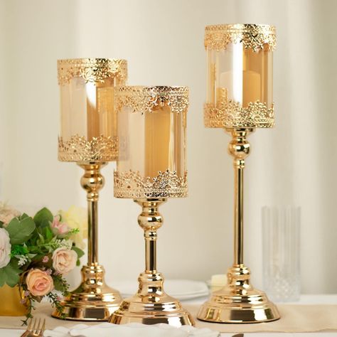 Design, Gold Candle Holders, Glass Candle Stand, Large Candle Holders, Glass Candle Holders, Glass Pillar Candle Holders, Candle Stand, Votive Candle Stand, Candle Holder Decor