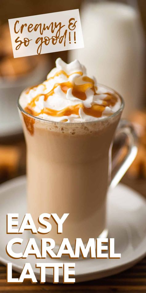 Desserts, Starbucks, Smoothies, Cocoa, Espresso Recipes, Caramel Latte Recipe, Caramel Coffee Recipe, Instant Coffee Recipes, Easy Coffee Recipes