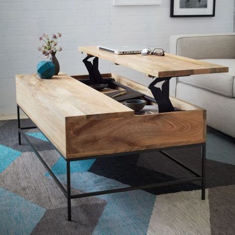 Multifunctional furniture for small spaces - LittlePieceOfMe Home Décor, West Elm, Furniture Design, Home Furniture, Coffee Table With Storage, Living Room Decor, Sofa, Living Room Modern, Compact Furniture