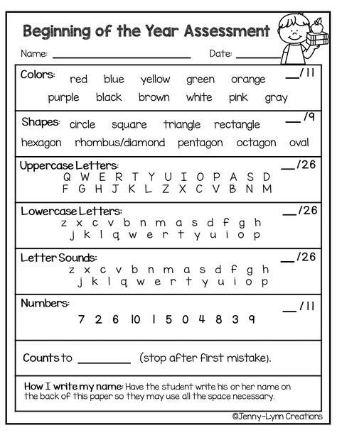 This comprehensive skill assessment is a great way to quickly assess your student's ability level. It includes a recording sheet that should be printed for each Prek Assessment, Kindergarten Assessment, Preschool Assessment, Preschool Prep, Kindergarten Prep, Kindergarten Readiness, Kindergarten Lesson Plans, Preschool Lesson Plans, Kindergarten Lessons