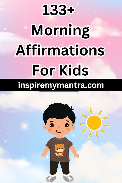 Start your kid's day with these positive morning affirmations! 🌞🙌 Help them build confidence, resilience, and a positive mindset with these empowering phrases. From "I am brave" to "I am capable of anything," these affirmations will inspire and motivate your little ones. Check out our blog for more affirmations and helpful tips on raising confident kids! ✨👧👦 #MorningAffirmations #PositiveMindset #ConfidentKids #ParentingTips #EmpowermentForChildren Raising, Affirmations For Kids, Positive Affirmations For Kids, Daily Affirmations, Morning Affirmations, Positive Mindset, Motivational Quotes For Kids, Positive Affirmations, Inspirational Quotes For Kids
