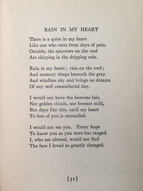 this is a picture of a poem from a book called Rain in my Heart. Motivation, English, Poems On Love, Grief Poems, Love Poems, Poems On Life, Romantic Poems, Poetic Quote, Poem Ideas