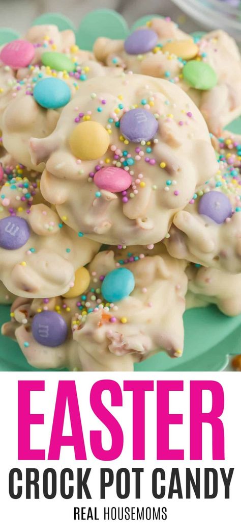 Slow Cooker, Ideas, Easter Treats, Easter Recipes, Cake, Easter Candy Recipes, Easter Crockpot Recipes, Easter Bark Recipe, Easter Pretzel