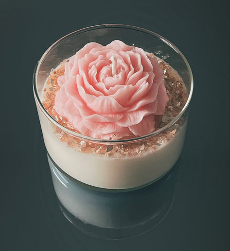 Peony Flower Candle is an ideal gift for housewarming, Birthdays and Weddings. Soy Wax with Rustic Rose Fragrance oil Candles, Dessert, Peony Candle, Flower Candle, Rose Candle, Flower Seeds Packets, Making Candles, Handmade Candles, Candle Making