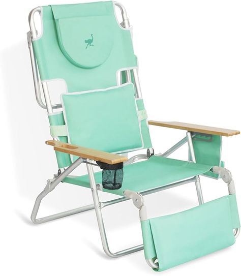 Amazon.com: Ostrich Deluxe Padded 3 N 1 Lightweight Portable Adjustable Outdoor Folding Reclining Chair for Lawn Beach Lake Camping Lounge with Footrest, Teal : Video Games Chaise Longue, Outdoor, Outdoor Folding Chairs, Lounge Chair Outdoor, Beach Lounge Chair, Pool Chairs, Beach Chairs, Outdoor Chairs, Outdoor Lounge