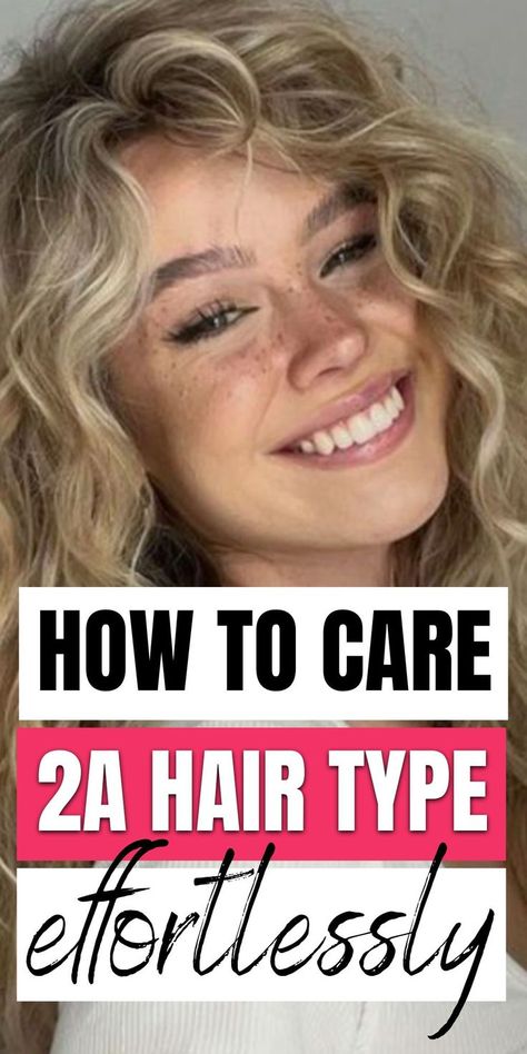 2a Hair, Hair Type, Wavy 2a, Wavy Hair 2a, Wavy Hair Care, Hair Guide, Curly Hair Styles, Natural Hair Styles, Natural Wavy Hair