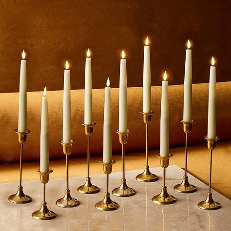 Amazon.com: LampLust Flameless Candles with Remote Battery Operated Flickering Flameless Candles, 9in LED Candles, Set of 4 Taper Candles, Ivory Fake Candles for Home Decor Wedding Decorations : Tools & Home Improvement Organisation, Flameless Taper Candles, Flameless Candle Set, Flameless Candles With Remote, Flameless Candles, Flameless Candle, Led Taper Candles, Led Candles, Flickering Candles