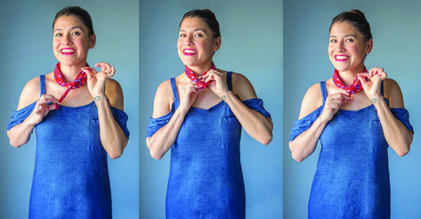 How To Tie A Bandana Into A Necklace – Step by Step Guide Anthropologie, How To Tie Bandana, Tie The Knots, Cotton Bandanas, Tie, Bandana, Metal Necklaces, How To Wear, Cotton