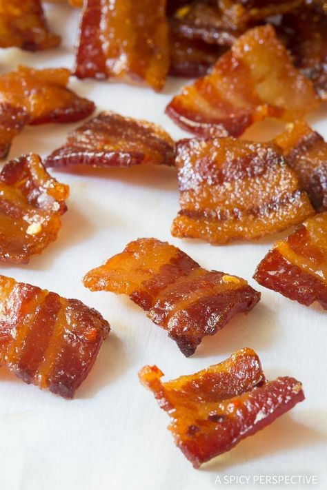 Amigurumi Patterns, Candied Bacon Bites, Bacon Bites Appetizers, Flavored Bacon Recipes, Susan Ward, Bacon Bites, Bacon Gifts, Pig Candy, Bourbon Bacon