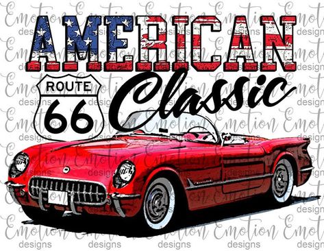 American Classic vintage red Corvette instant download | Etsy Retro Painting, Red Corvette, Sublimation Graphics, Watercolor Red, Farmhouse Art, Sublime Shirt, Classic Chevy Trucks, Happy Trails, Sublimation Mugs