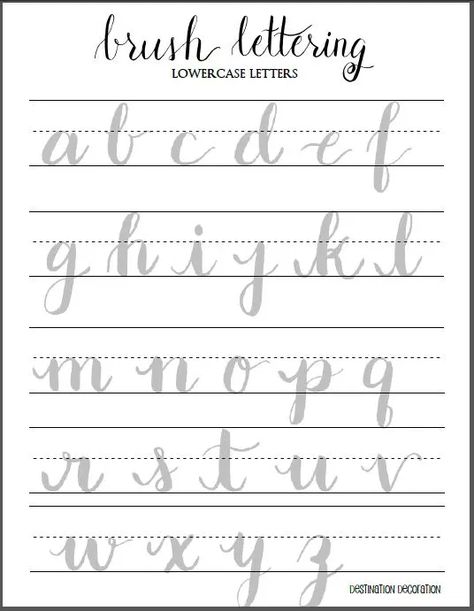 Brush Lettering Worksheet, Hand Lettering Practice Sheets, Lettering Practice, Hand Lettering Practice, Hand Lettering Worksheet, Lettering Alphabet Fonts, Lettering Guide, Hand Lettering Alphabet, Lettering Alphabet
