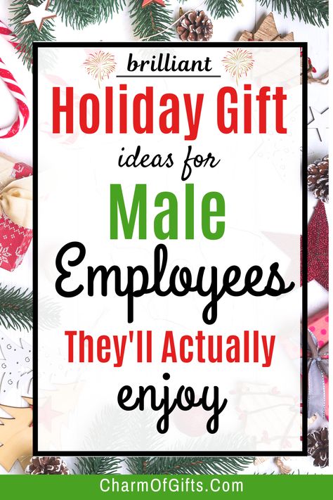 Check out these cool holiday gifts your male employees will genuinely appreciate. I handpicked these ideas that all types of guys can appreciate and enjoy. Show your appreciation for your staff members with holiday gifts that are budget-friendly but make a great impression. Friends, Boss Christmas Gift Ideas Male, Employee Gifts Christmas, Christmas Gift Ideas For Staff Members, Employee Christmas Gifts From Boss Diy, Employee Christmas Gifts, Employee Christmas Gifts Diy, Coworker Christmas Gifts, Christmas Gift For Employees