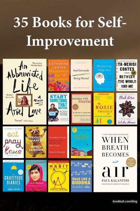 35 books for self-improvement to help you work on your goals this year. #books #selfimprovement #personalgrowth Motivation, Self Help Books, Self Help Book, Books For Self Improvement, Best Self Help Books, Self Development Books, Best Self Development Books, 100 Books To Read, Books You Should Read