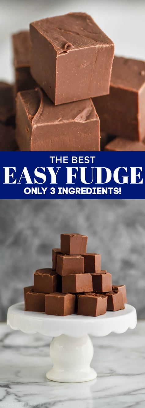 This Fudge Recipe is the easiest way to make chocolate fudge. You only need three ingredients; it turns out so smooth and delicious. Brownies, Pie, Desserts, Cake, Cupcakes, Biscuits, Snacks, Fudge, Dessert