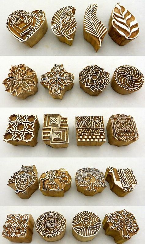 Find many great new & used options and get the best deals for Hand Carved Wooden Block Printed Indian Stamps - Wood Printing Stamping Supplies at the best online prices at eBay! Free delivery for many products! Crafts, Wood Crafts, Fimo, Wooden Stamps, Wood Printing Blocks, Wooden Printing Blocks, Hand Carved Stamps, Wood Stamp, Carved Wood