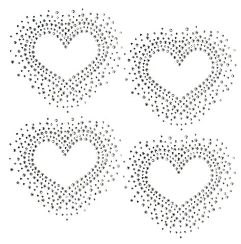 PRICES MAY VARY. High quality, all clear hotfix iron-on rhinestone Heart, love design, two different sized stones for dramatic effect each heart 3.5 inches instruction and extra rhinestones included, which you can use to eliminate costly mistakes Get creative with your iron on design! You can iron this on at home to a cotton shirt, tote, scarf, pet clothing... you can even iron this on to a cotton paper! This is a regular iron on and can easily apply to a cotton fabric with a home iron. Beautifu